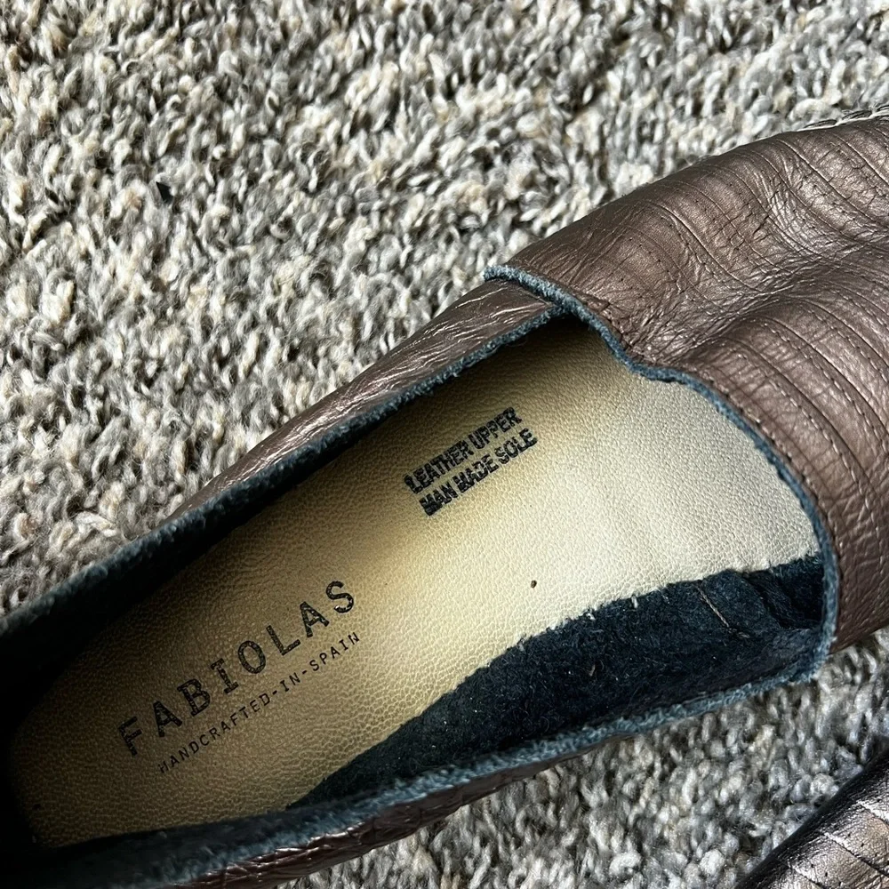 FABIOLAS‎ Women’s Rose Gold Leather Espadrilles Shoes Size EU 38